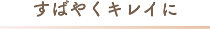 すばやくキレイに