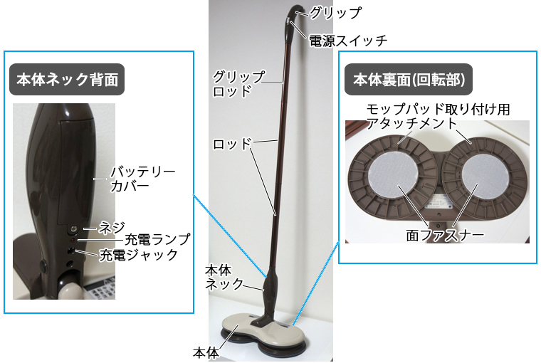 シーシーピー コードレス回転モップクリーナー