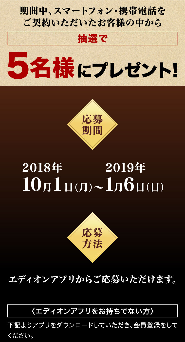 抽選で5名様にプレゼント！
