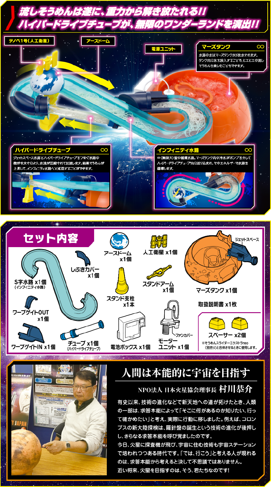 そうめんスライダー ギャラクシー セット内容