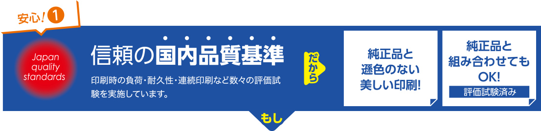 信頼の国内品質基準！