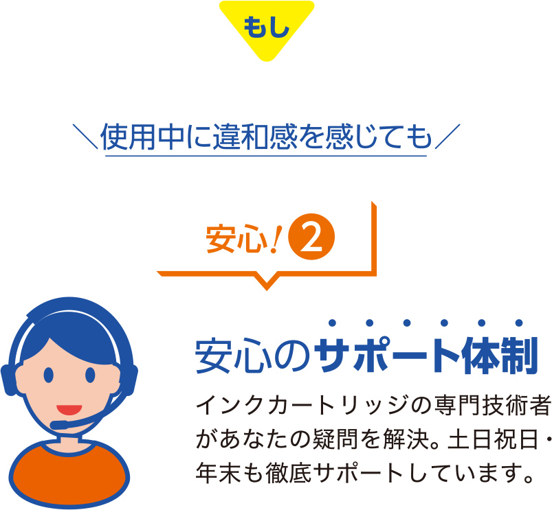 安心のサポート体制