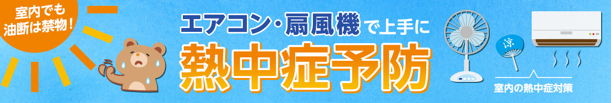 室内でも油断は禁物！ エアコン・扇風機で上手に熱中症予防 室内の熱中症対策