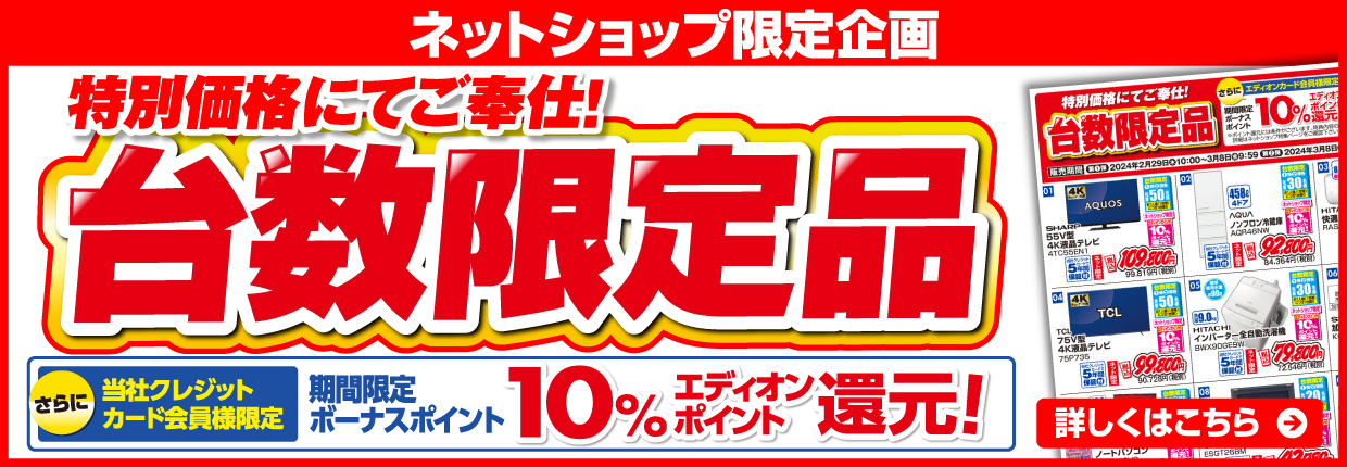 特別価格にてご奉仕！台数限定品