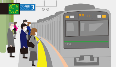 電車のホーム