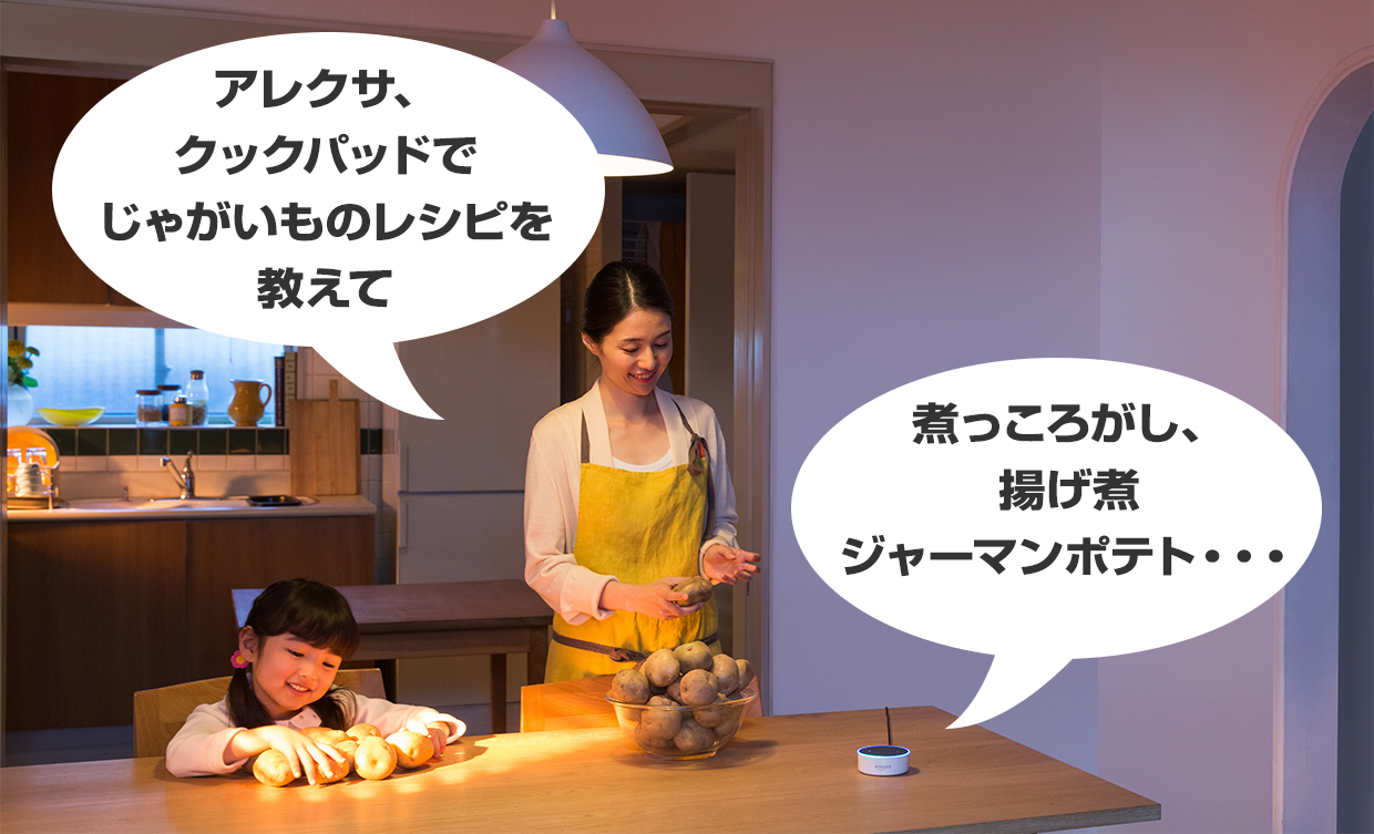 スケジュール・天気・ニュースも話しかけるだけで