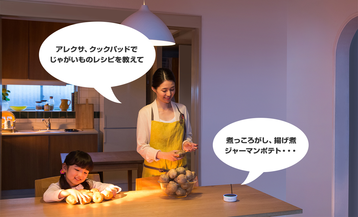 スケジュール・天気・ニュースも話しかけるだけで