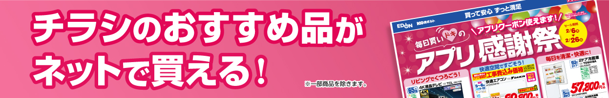 チラシのおすすめ品がネットで買える！