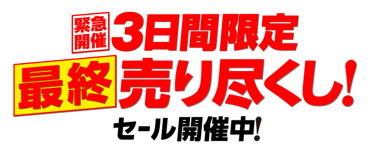 決算最終売りつくし