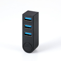 エレコム USB Type-C(TM) 回転3ポートUSB5Gbpsハブ ブラック U3HC-R030BK