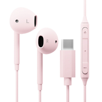 PGA USB Type-C ステレオイヤホン ピンク PG-SEIE2PK4