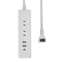 エルパ コード付きUSBタップ 6個口3ポート PD対応2m ホワイト WL-R6322SUCW