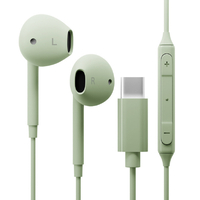 PGA USB Type-C ステレオイヤホン グリーン PG-SEIE2GR6