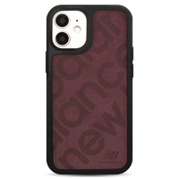 エム・ディー・シー iPhone 12/12 Pro用サイドオーナメントケース スタンプロゴスエード New Balance バーガンディー MD-74689-2