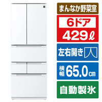 SHARP 【フレンチドア】429L 冷蔵庫 FiT63cmシリーズ冷蔵庫 ブラストホワイト SJ-MF43R-W