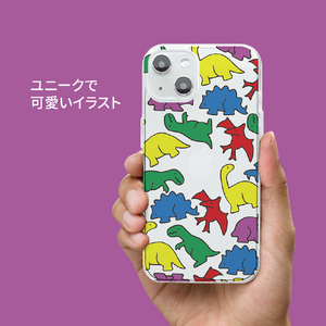 Dparks iPhone 14 Pro用ソフトクリアケース カラフルザウルス DS24154I14P-イメージ7