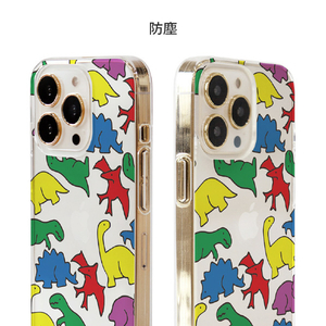 Dparks iPhone 14 Pro用ソフトクリアケース カラフルザウルス DS24154I14P-イメージ8