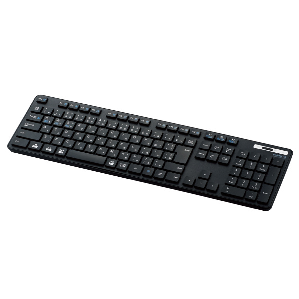 エレコム Bluetooth 5.0 薄型フルキーボード ブラック TK-FBM120KBK