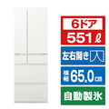 パナソニック 【フレンチドア】551L 6ドア冷凍冷蔵庫 パールホワイト NR-F55HY3-W
