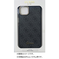 GUESS iPhone 14 Plus用モノグラム 背面ケース ブラック GUHCP14MHG4SHK