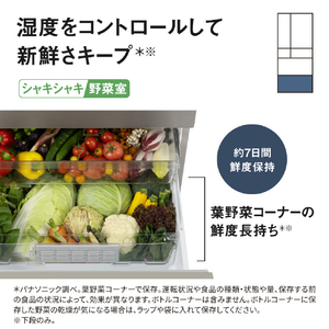 パナソニック 【フレンチドア】450L 6ドア冷凍冷蔵庫 ヘアラインシャンパン NR-F45HY3-N-イメージ12
