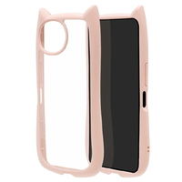 ラスタバナナ AQUOS wish6用 猫耳ケース TPU×PC スモーキーピンク 9546AW6HPSPK