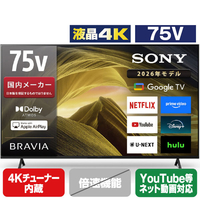 SONY 75V型4Kチューナー内蔵4K対応液晶テレビ BRAVIA KJ-75X81L