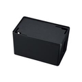 サンワサプライ ケーブル＆タップ収納ボックス（Sサイズ） ブラック CB-BOXP1BKN2