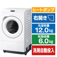 パナソニック 【右開き】ドラム式洗濯乾燥機 マットホワイト NA-LX125FR-W