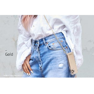 PHONECKLACE iPhone 15 Pro Max用チェーンショルダーストラップ付きクリアケース シルバー PN25602I15PM-イメージ4