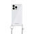 PHONECKLACE iPhone 15 Pro Max用チェーンショルダーストラップ付きクリアケース シルバー PN25602I15PM-イメージ1