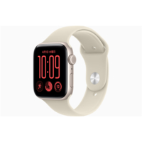 Apple Apple Watch SE 3(GPS + Cellularモデル)- 44mm スターライトアルミニウムケースとサンドスポーツバンド - S/M MJLL4J/A