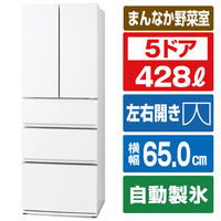 アイリスオーヤマ 【フレンチドア】428L 5ドア冷蔵庫 シルキーホワイト IRSN-FX43A-W