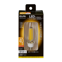 エルパ LED電球 E12口金 全光束550lm(3．8W普通電球サイズ)電球色相当 LDC4CL-G-E12-F302