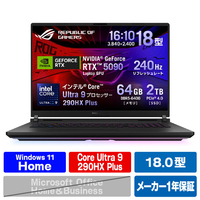 ASUS ノートパソコン ROG Strix SCAR 18 (G835LXG) オフブラック G835LXG-U9R5090R642T